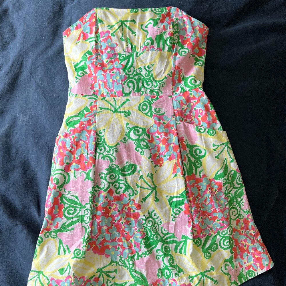 Lilly Pulitzer Strapless Floral Dress